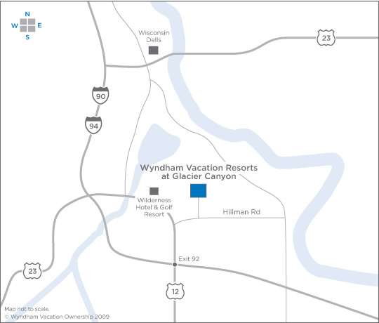 Map and driving direction for BARABOO/LAKE DELTON/WISCONSIN DELLS AREA, WI